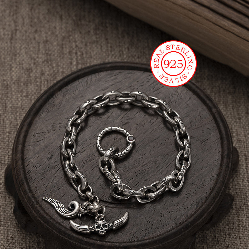 Sterling Silver Cuban Link Bracelet for Men Women Casual Jewelry Gift