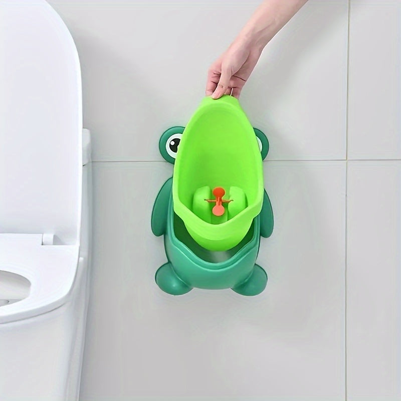 Urinal de entrenamiento para niños pequeños con pegatinas e instrucciones para edades de 0-3
