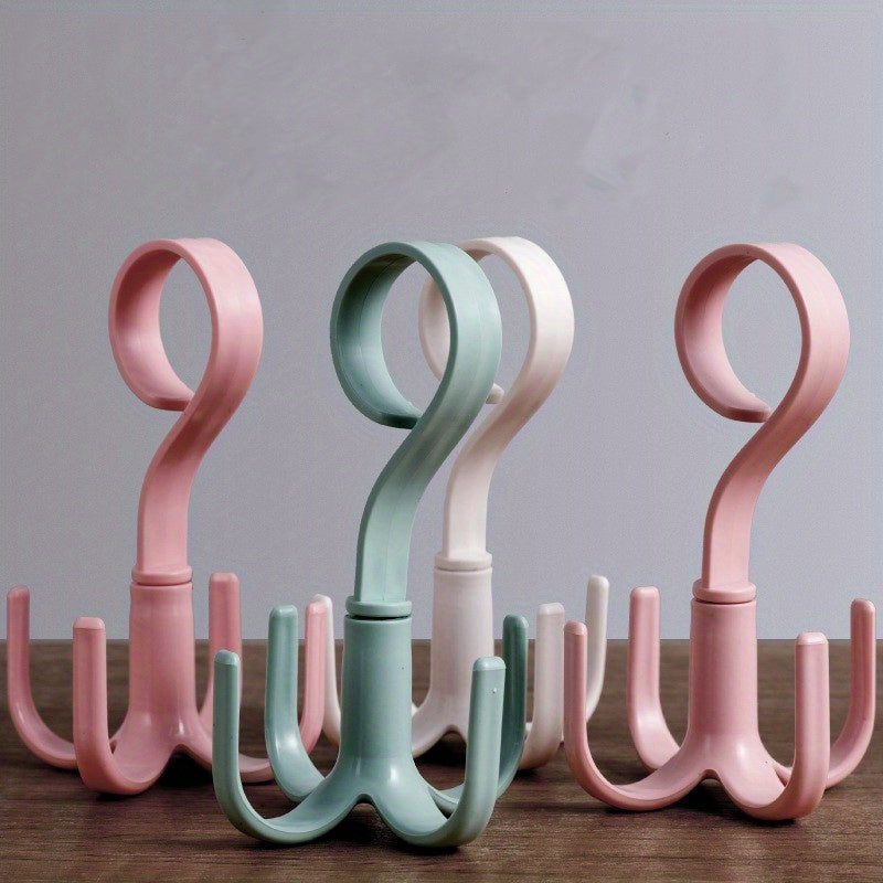 360° вращающийся пластиковый вешалка для венков - организуйте сумки, шарфы, ремни в шкафу