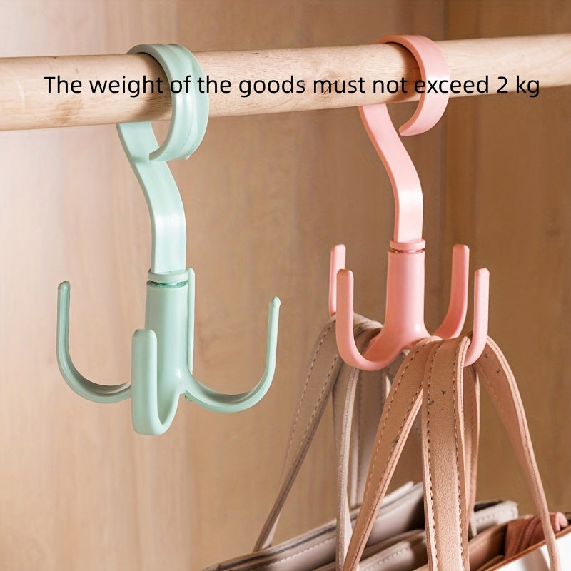 360° Rotatable Plastic Wall Organizer for Bags Scarves and Belts