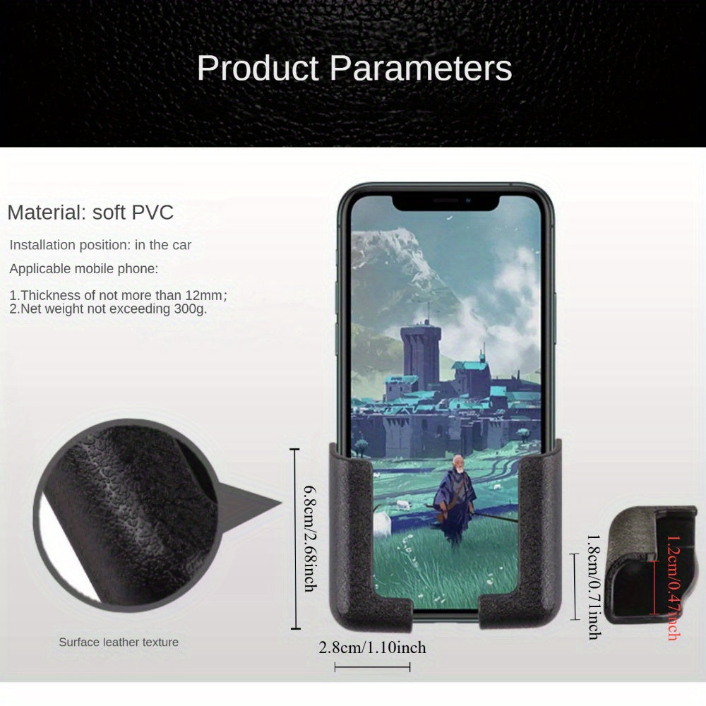 Soporte universal para teléfono y tableta para coche, de PVC, con ángulo múltiple, en el tablero y en el respaldo del asiento