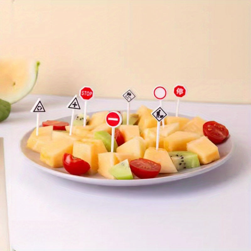 Bolalar uchun mini plastmassa tushlik qutisi bezak kartochkalari, multfilm hayvonlari, mevalar, Xellouin, yo'l harakati belgilar