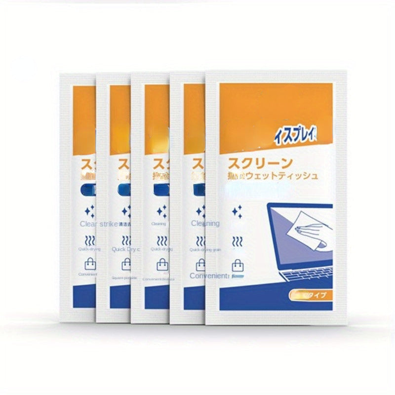 Bir martalik ekranni tozalash uchun 100 dona va katta ho'l salfetkalar 40 dona Elektronika uchun