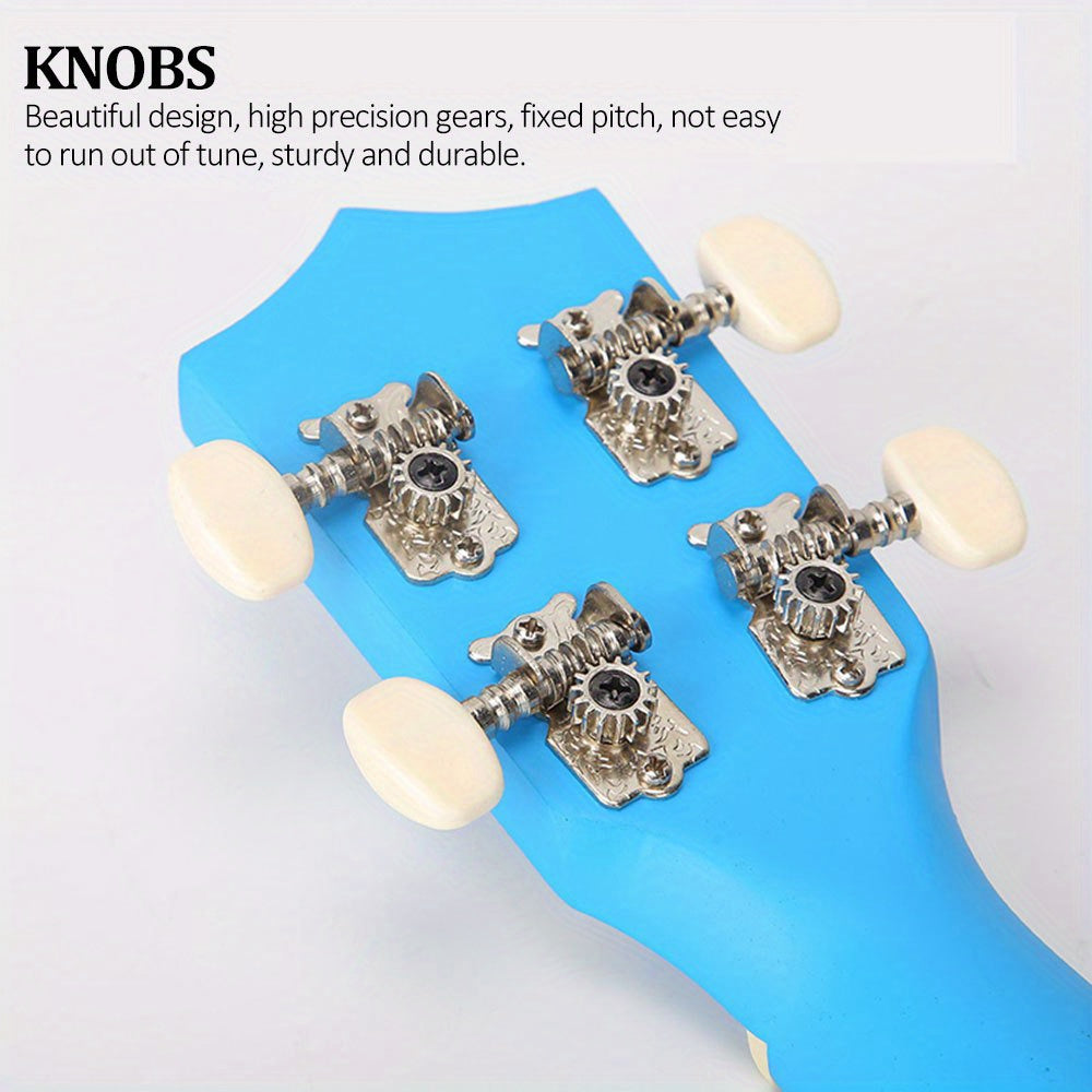 Hawaiian Ukulele Starter Kit 21 Inch with Soft Nylon Strings and Accessories for Adults