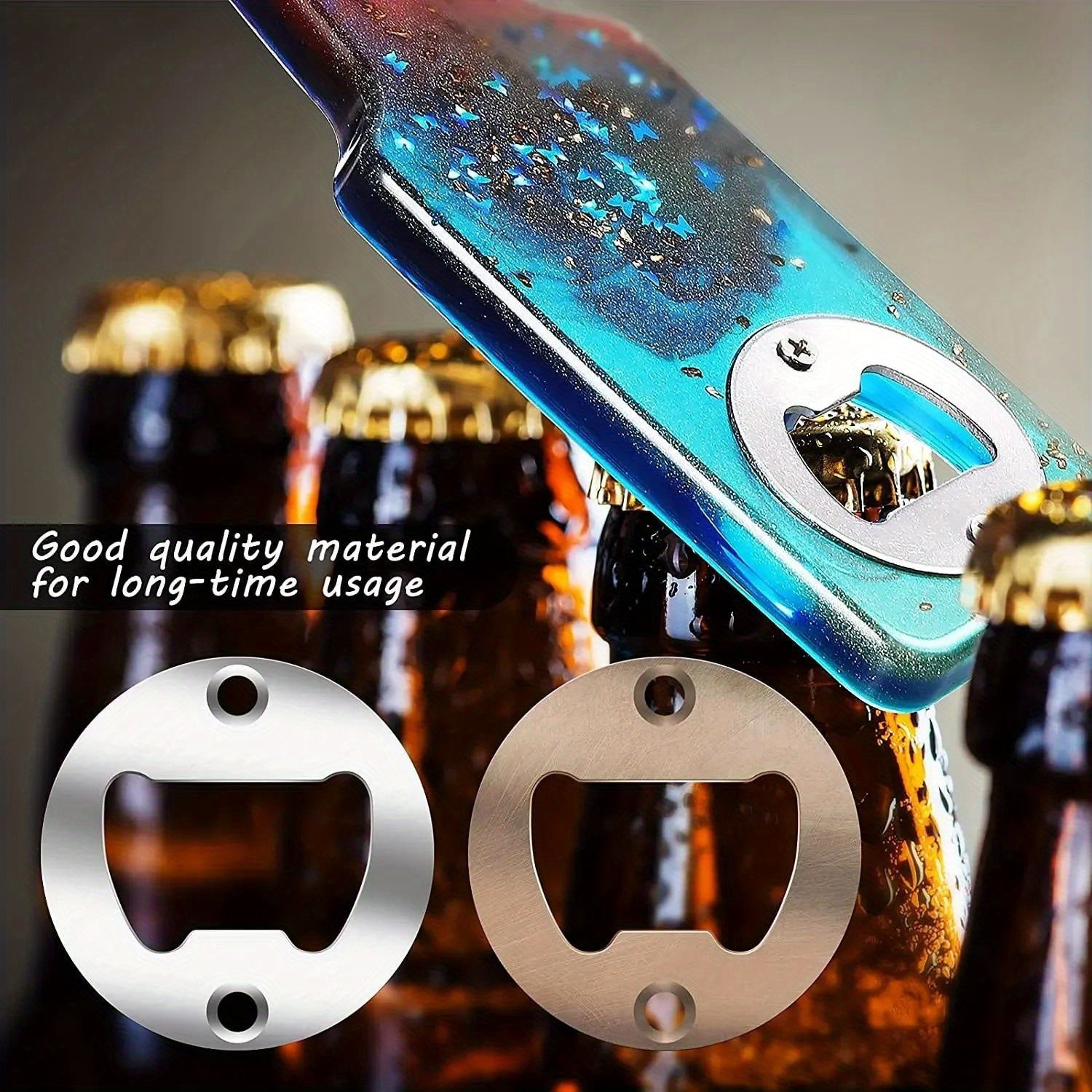 DIY Bottle Opener Insert Kits Set of 25 Stainless Steel Hardware for Homebrewing