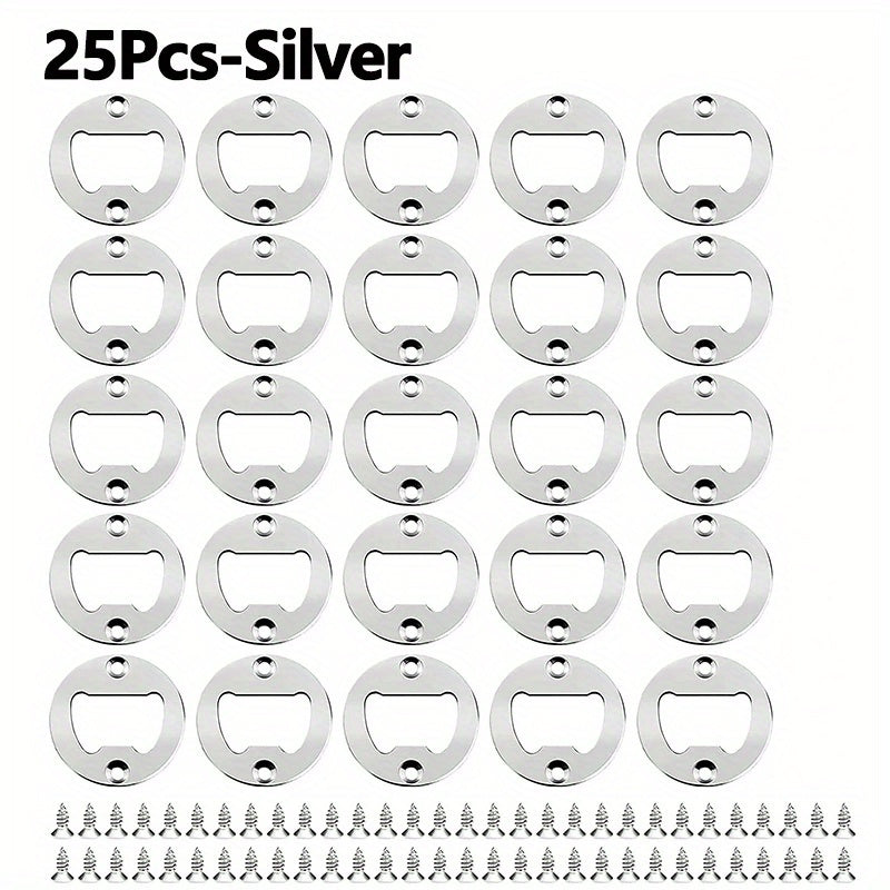 DIY Bottle Opener Insert Kits Set of 25 Stainless Steel Hardware for Homebrewing