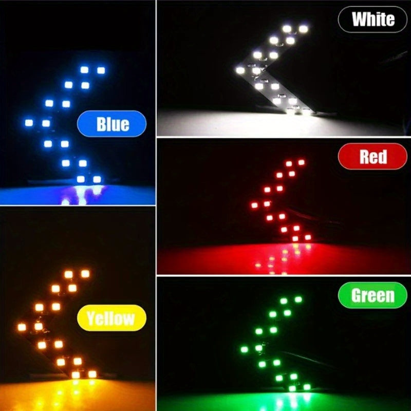 2-Pack Universal LED Arrow Indicator Panels for Vehicle Side Mirrors