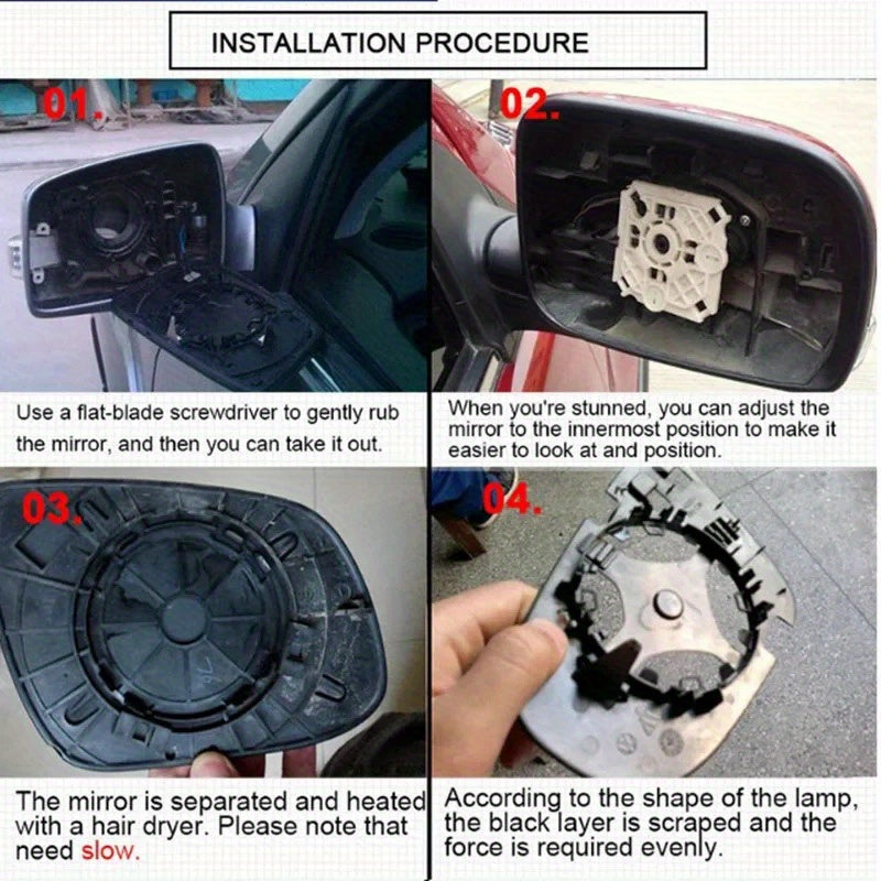 2-Pack Universal LED Arrow Indicator Panels for Vehicle Side Mirrors