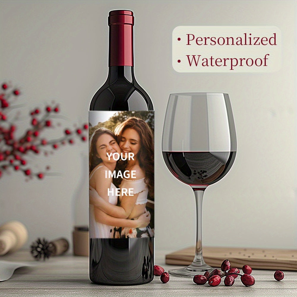 Personalized Sisters Gift 8 Custom Photo Wine Labels Waterproof Sun-Resistant 10x12.7cm