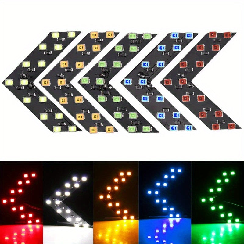 2-Pack Universal LED Arrow Indicator Panels for Vehicle Side Mirrors