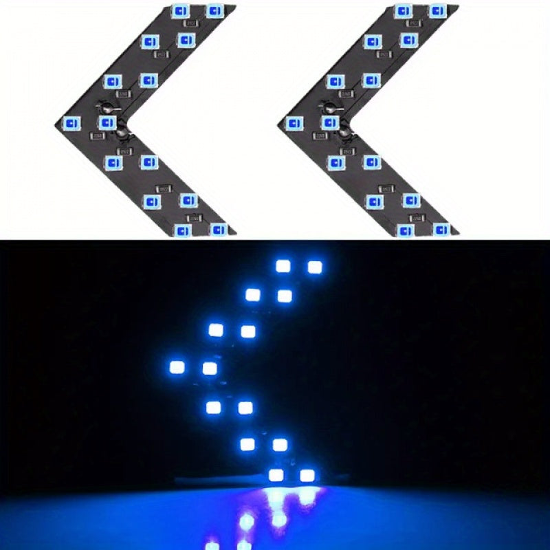 2-Pack Universal LED Arrow Indicator Panels for Vehicle Side Mirrors
