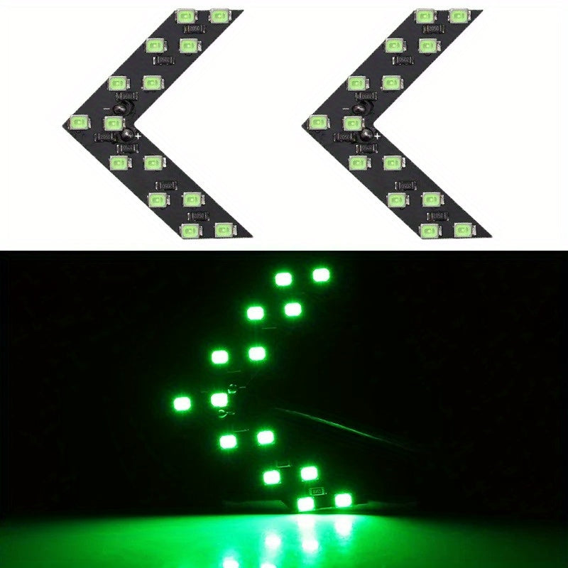 2-Pack Universal LED Arrow Indicator Panels for Vehicle Side Mirrors