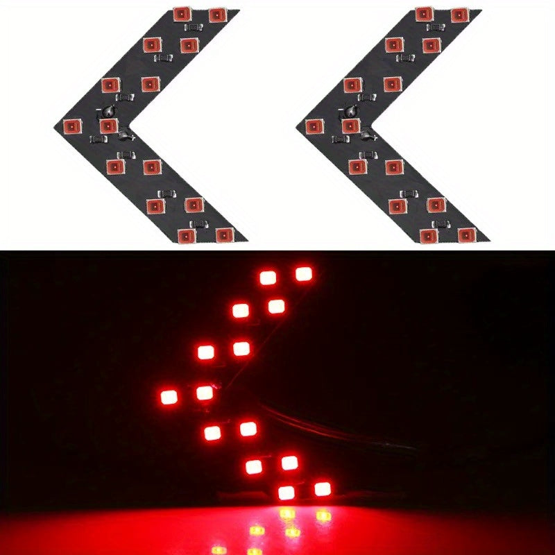 2-Pack Universal LED Arrow Indicator Panels for Vehicle Side Mirrors