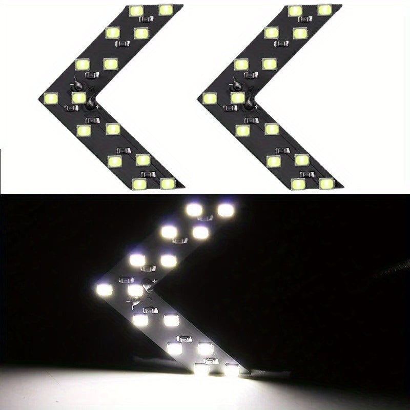 2-Pack Universal LED Arrow Indicator Panels for Vehicle Side Mirrors