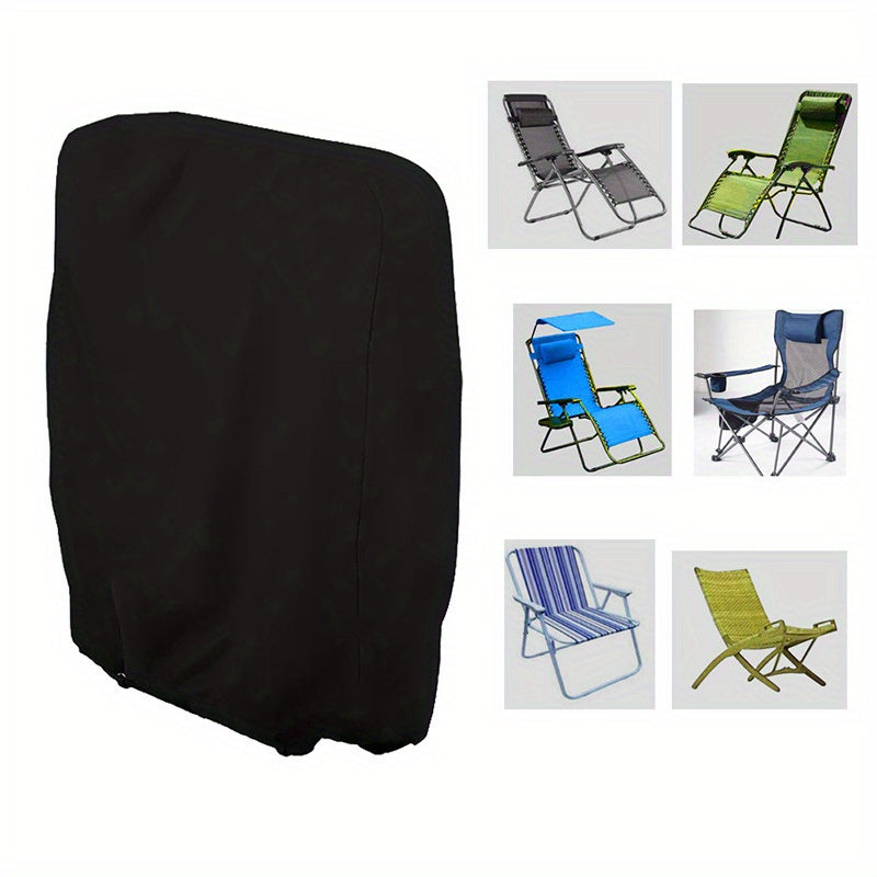 Durable 210D Oxford Fabric Chair Cover with Drawstring for Patio Garden All-Season