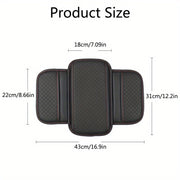 Universal PU Leather Car Armrest Cushion With Storage Pockets Organizer