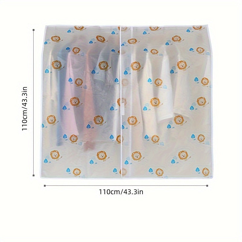 Multfilm naqshli osilib turadigan kiyim changyog'ini yopish, namlikka chidamli kiyim himoyachisi