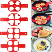 Silicone Pancake and Egg Rings Flower Shaped Nonstick Mold for Breakfast Baking