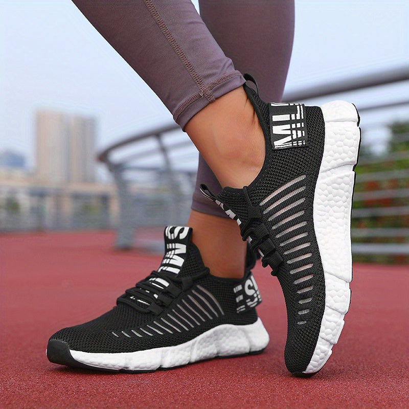 Zapatillas de running ligeras y transpirables para mujer con suela de EVA en verde y blanco