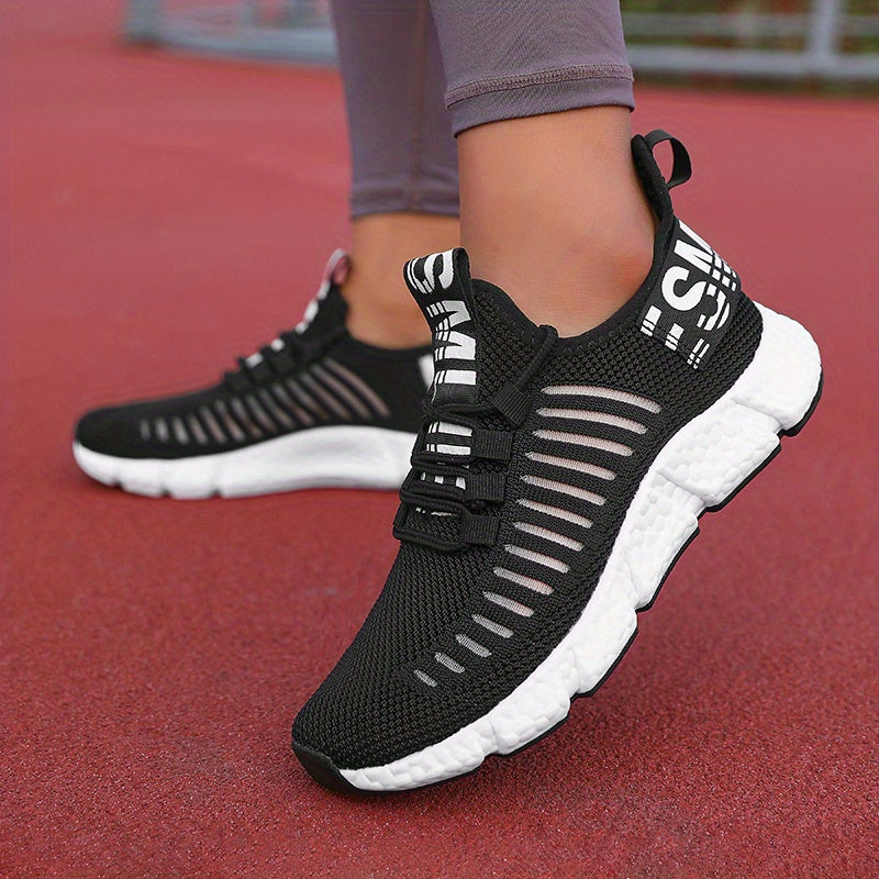 Zapatillas de running ligeras y transpirables para mujer con suela de EVA en verde y blanco