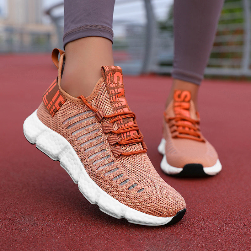 Zapatillas de running ligeras y transpirables para mujer con suela de EVA en verde y blanco