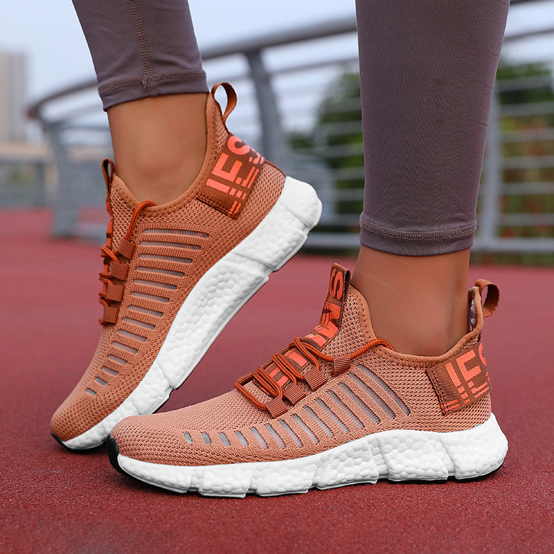 Zapatillas de running ligeras y transpirables para mujer con suela de EVA en verde y blanco