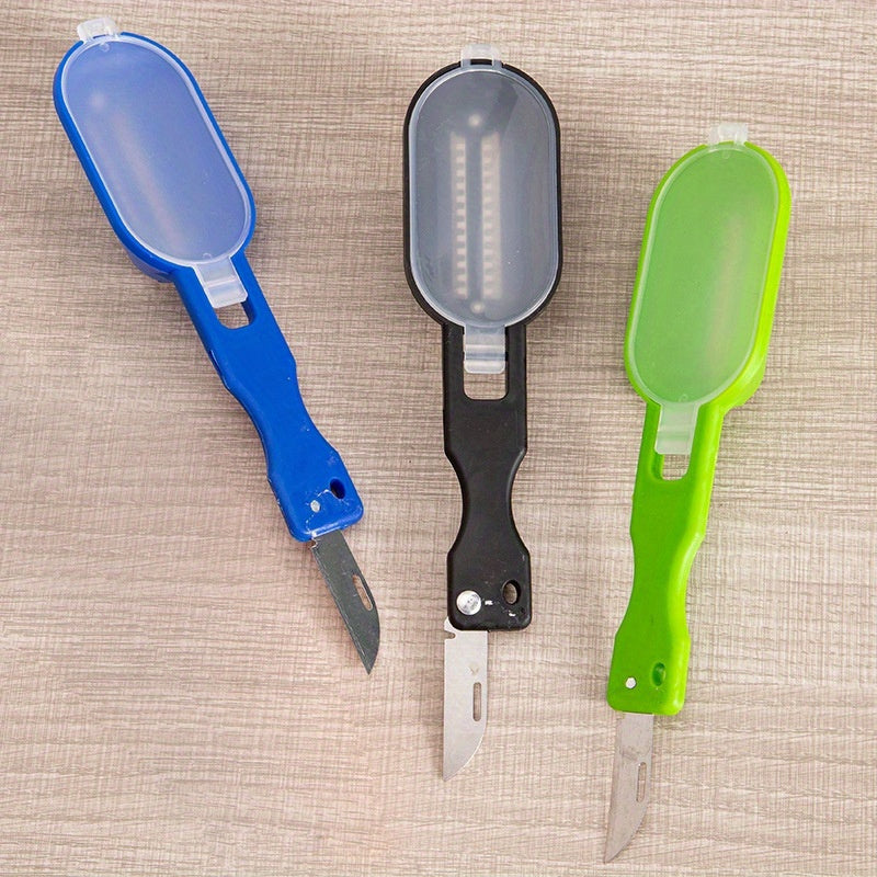 Скребок для рыбы из полипропилена с защитным чехлом - кухонный инструмент для домашнего использования - прочный и легкий в очистке