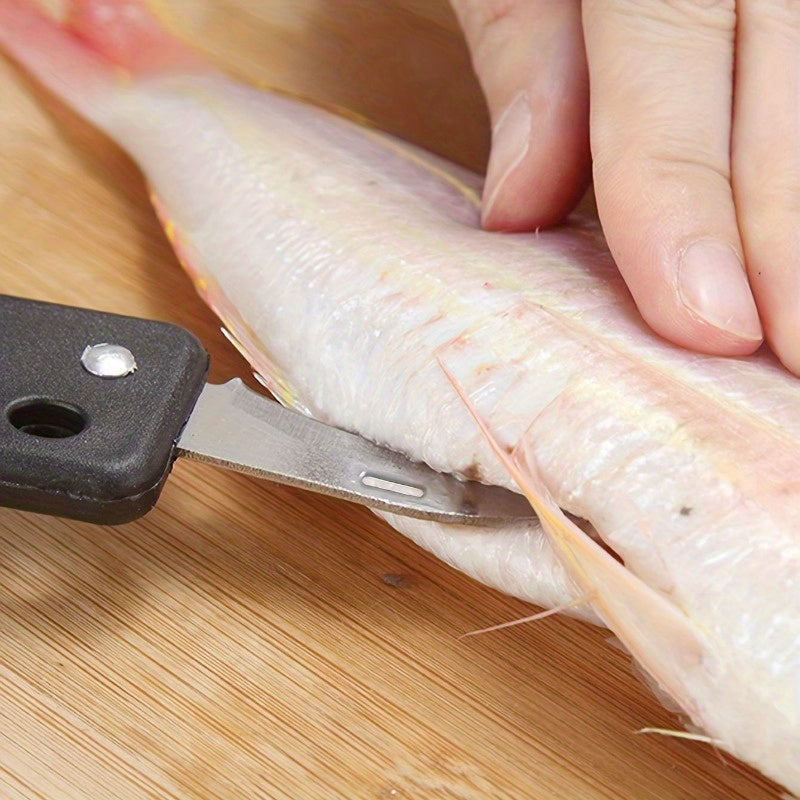 Скребок для рыбы из полипропилена с защитным чехлом - кухонный инструмент для домашнего использования - прочный и легкий в очистке