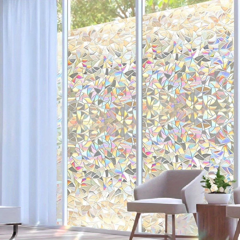 Colorful Rainbow Window Film UV-Resistant Heat Insulating Glass Sticker for Privacy and Decor
