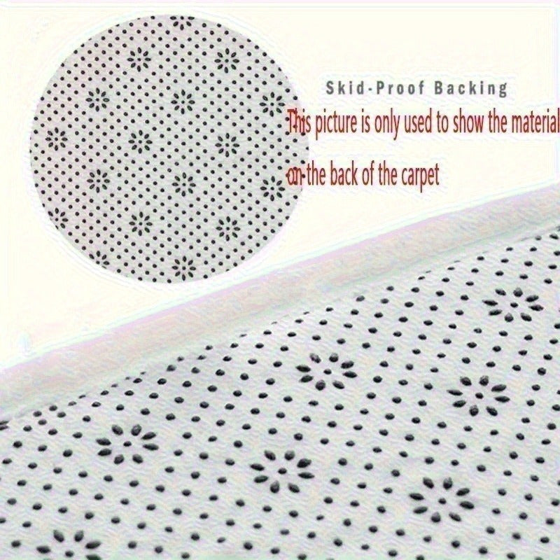 Polyester Area Rug with Reggae Theme, Non-Slip Washable Mat for Entryway and Bedroom