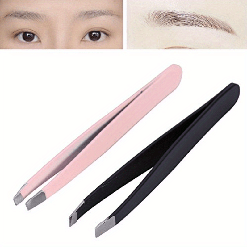 Stainless Steel Eyebrow Tweezers for Hair Removal and Shaping