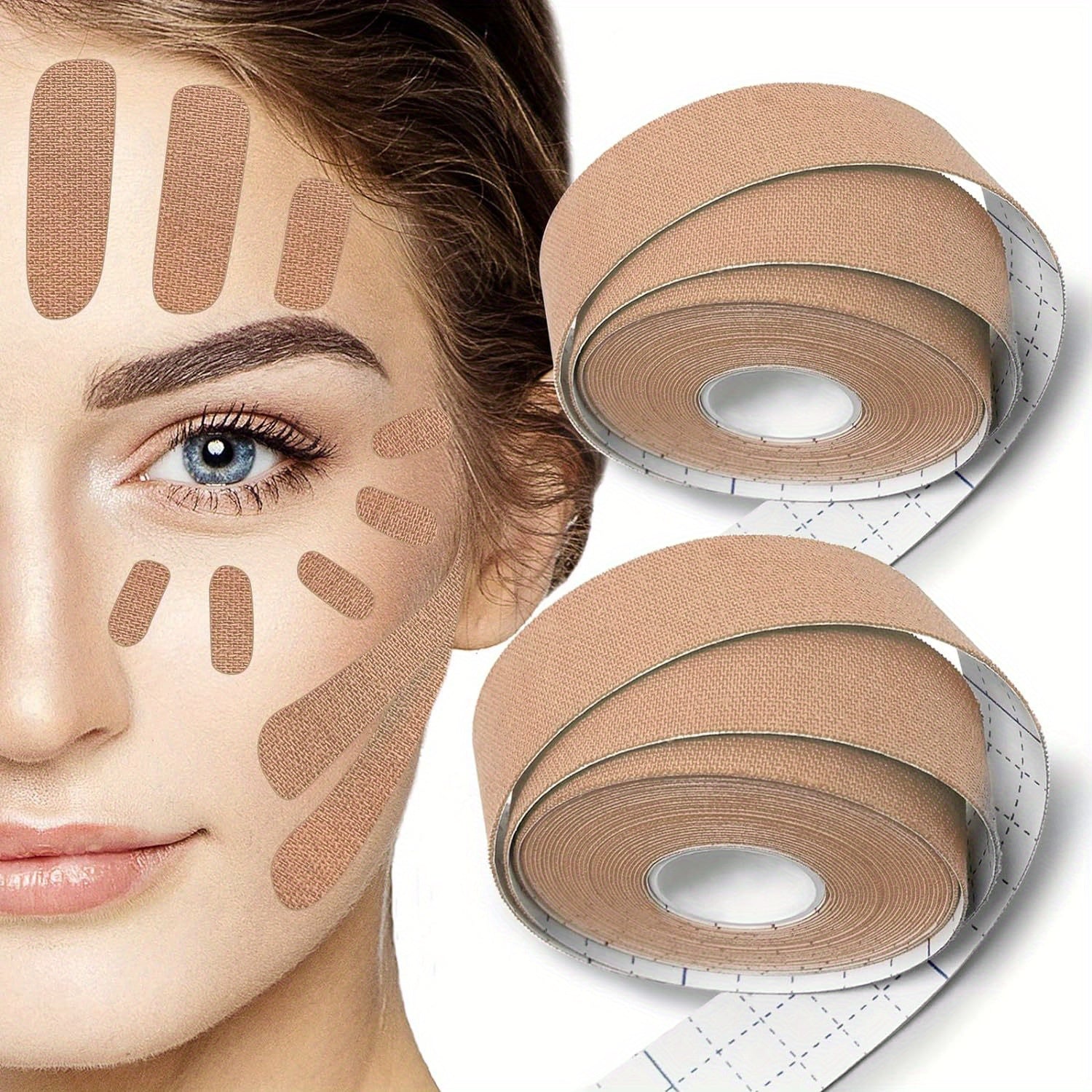 Non-Invasive Face Lifting Tape for Forehead Eyes Neck V Line Skin Tightening Hypoallergenic Breathable Adhesive Bands