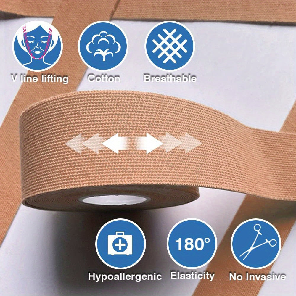 Non-Invasive Face Lifting Tape for Forehead Eyes Neck V Line Skin Tightening Hypoallergenic Breathable Adhesive Bands