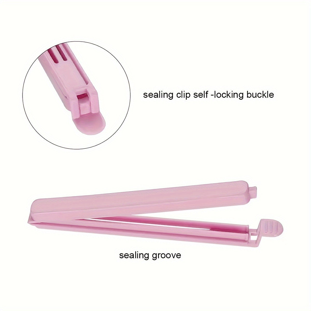 Juego de 15 clips de plástico para sellar bolsas de comida para snacks y almacenamiento en la cocina