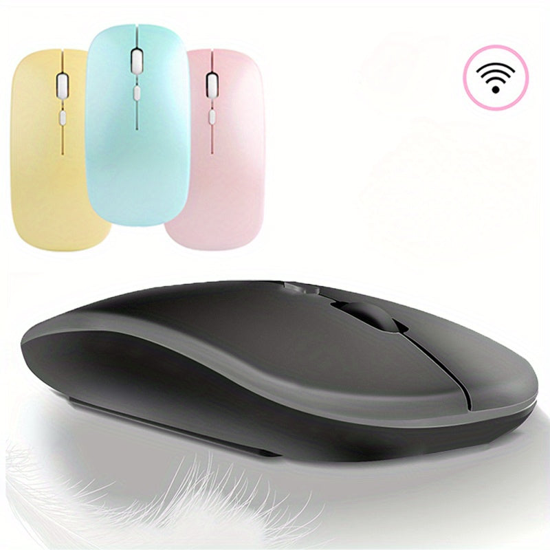 Wireless Ergonomic Mouse for Laptops Dual Mode 2.4Ghz USB Receiver Battery Operated