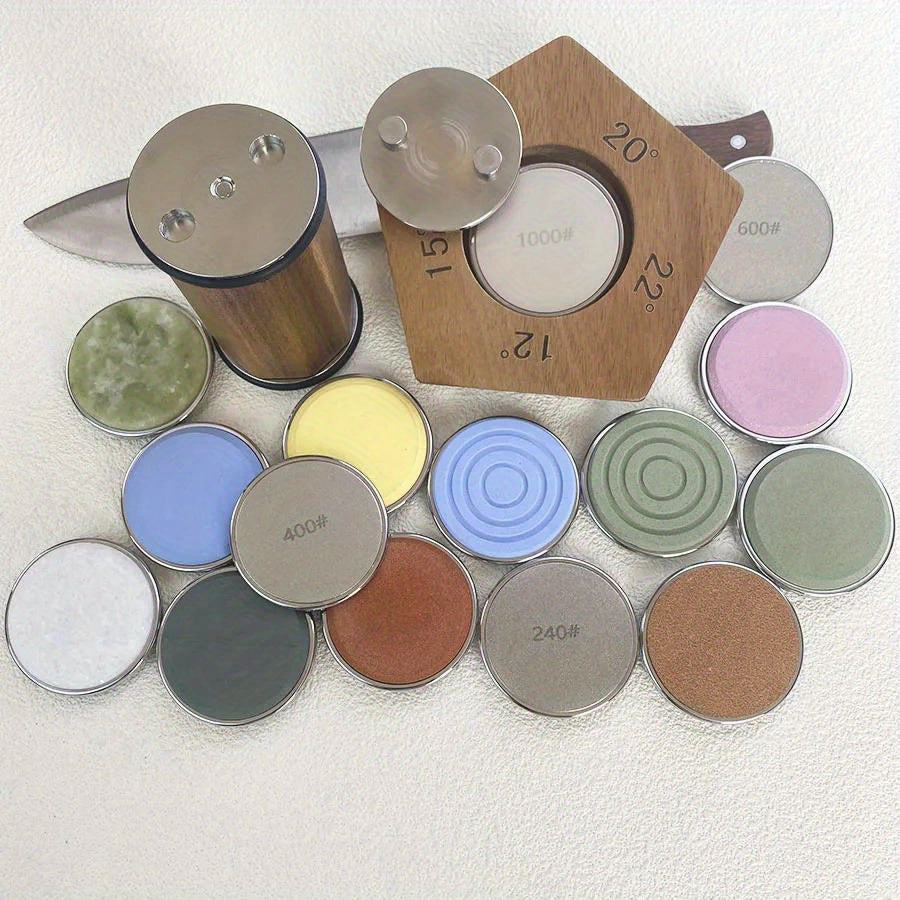 Premium Knife Sharpener Set with Adjustable Angles and Diamond Stones