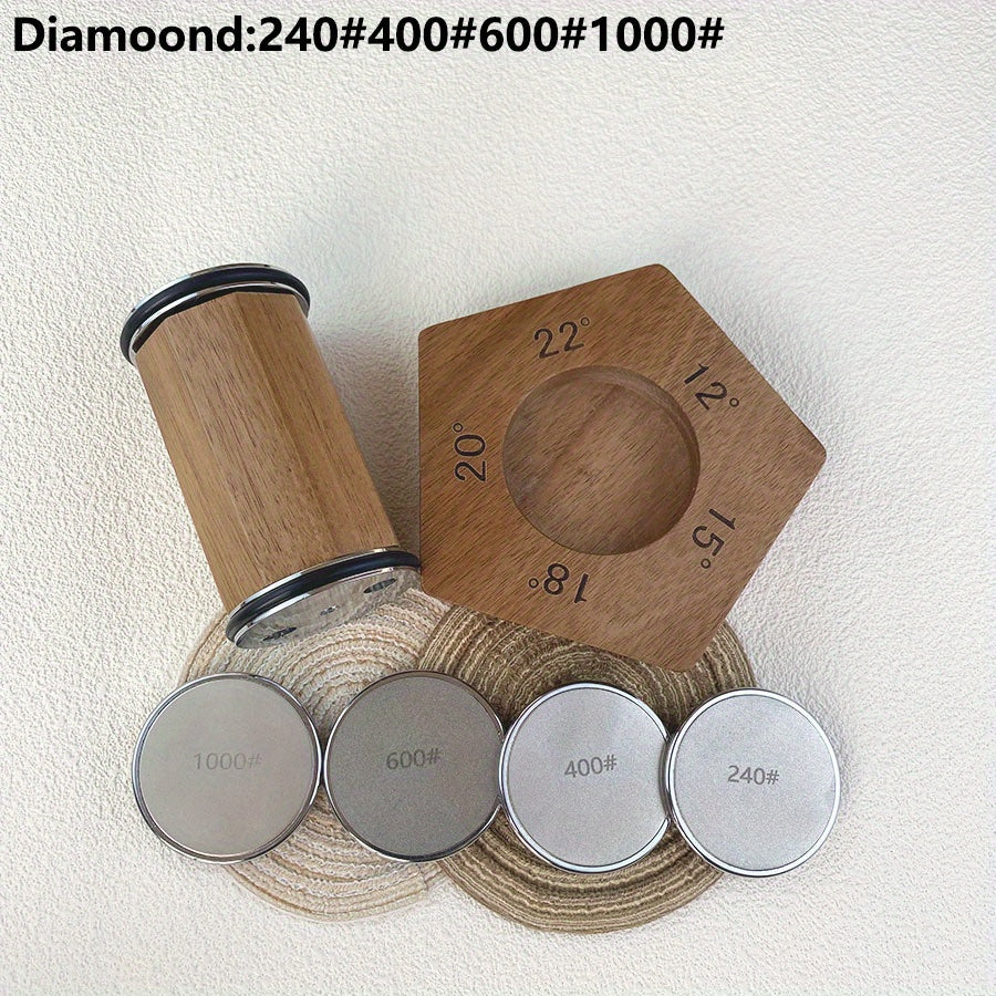 Premium Knife Sharpener Set with Adjustable Angles and Diamond Stones