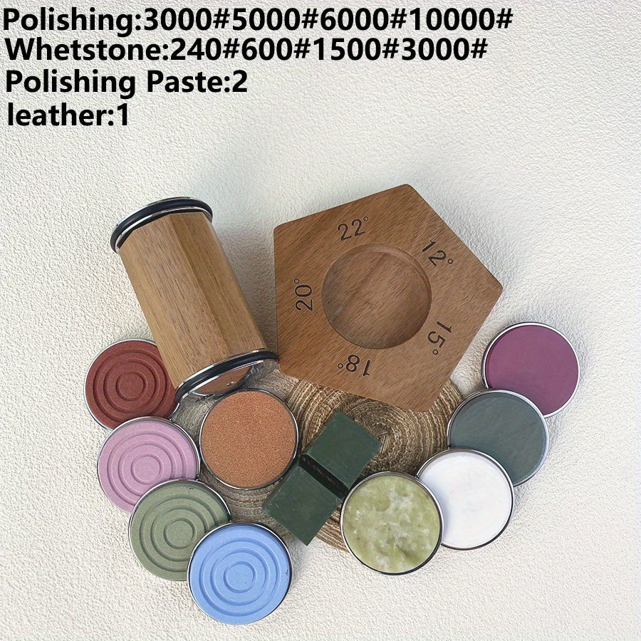 Premium Knife Sharpener Set with Adjustable Angles and Diamond Stones