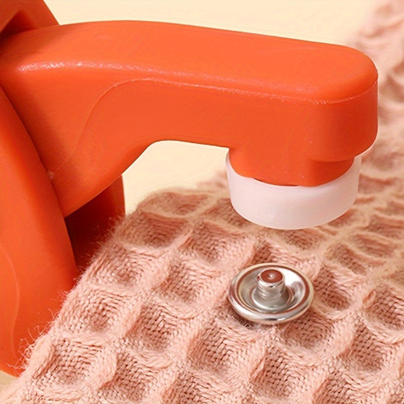 50 Pcs Orange Snap Button Kit with Hand Press Pliers for Sewing Crafts Clothing Bags