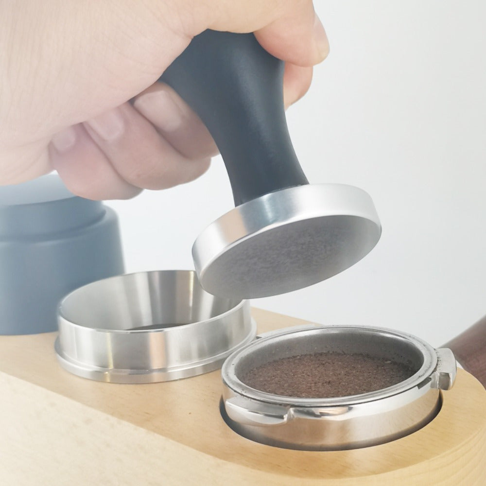 Manual Espresso Tamper Wooden Handle 51mm 53mm 58mm Leveler Tool