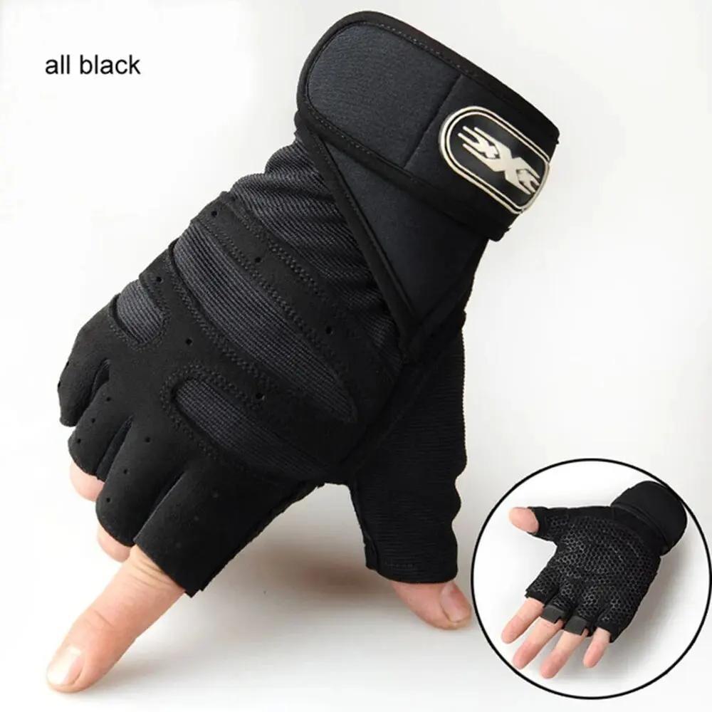Unisex Woven Polyester Gym Gloves for Weight Lifting and Sports Training