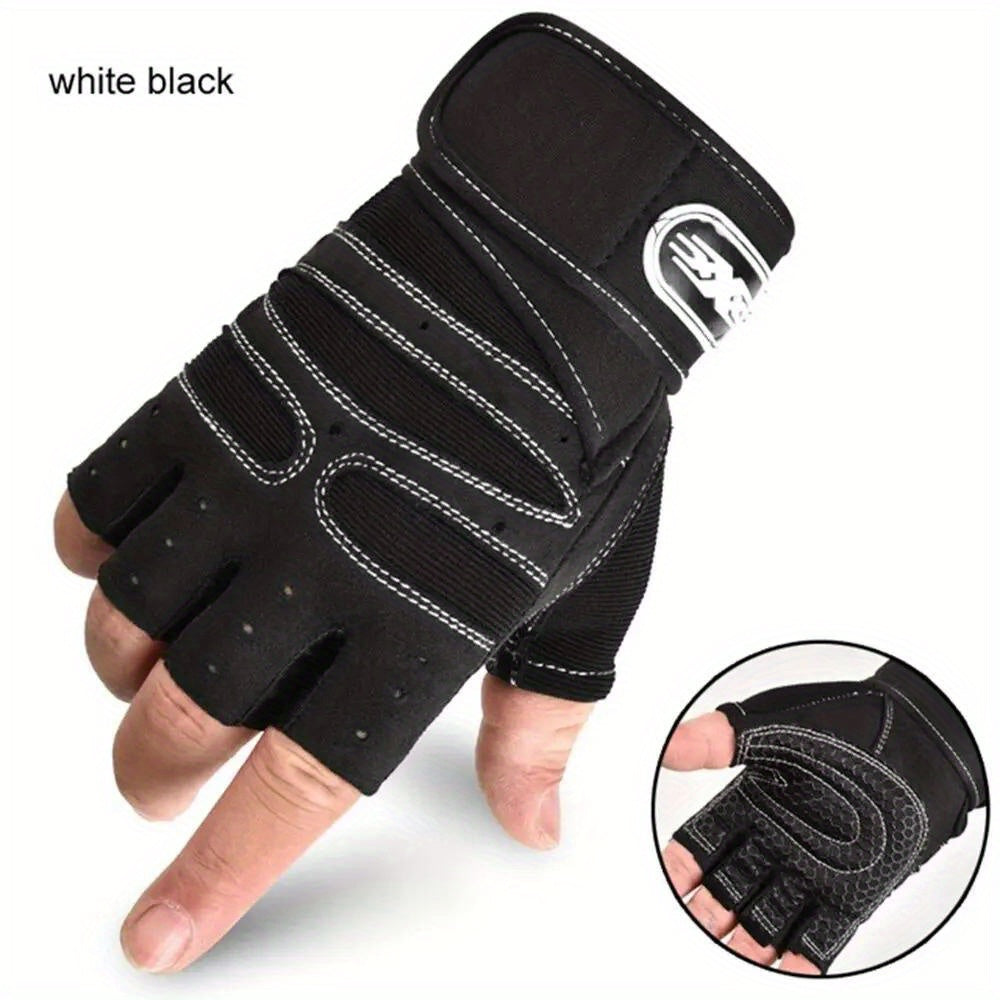 Unisex Woven Polyester Gym Gloves for Weight Lifting and Sports Training