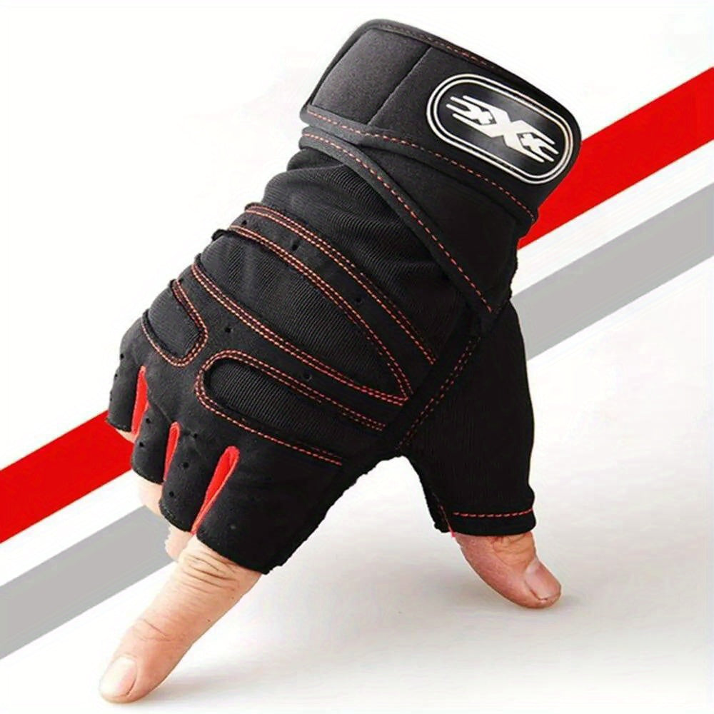 Unisex Woven Polyester Gym Gloves for Weight Lifting and Sports Training