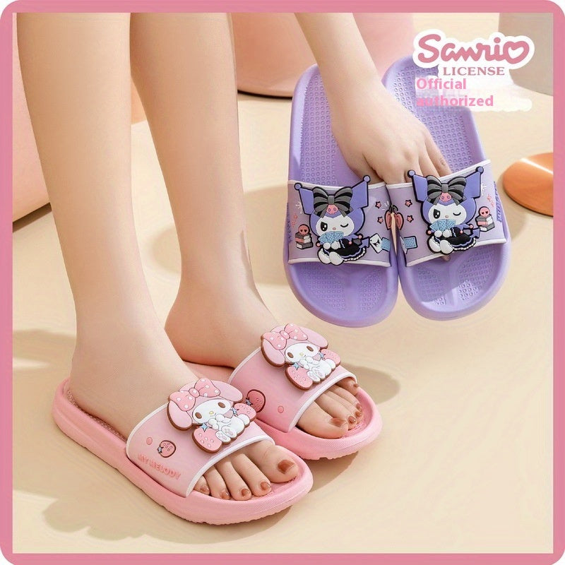 Kids Girls Slippers Pink Purple Non-Slip EVA Cartoon Casual All-Season