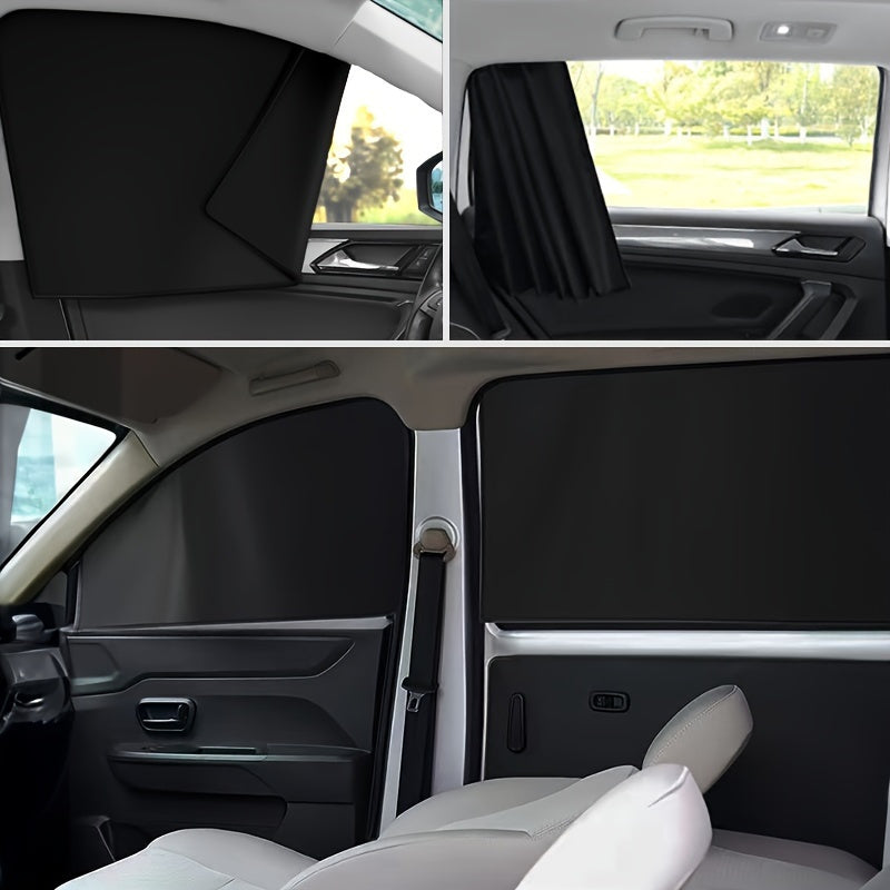 4-Piece Magnetic UV Protection Sunshade Set for Vehicle Side Windows