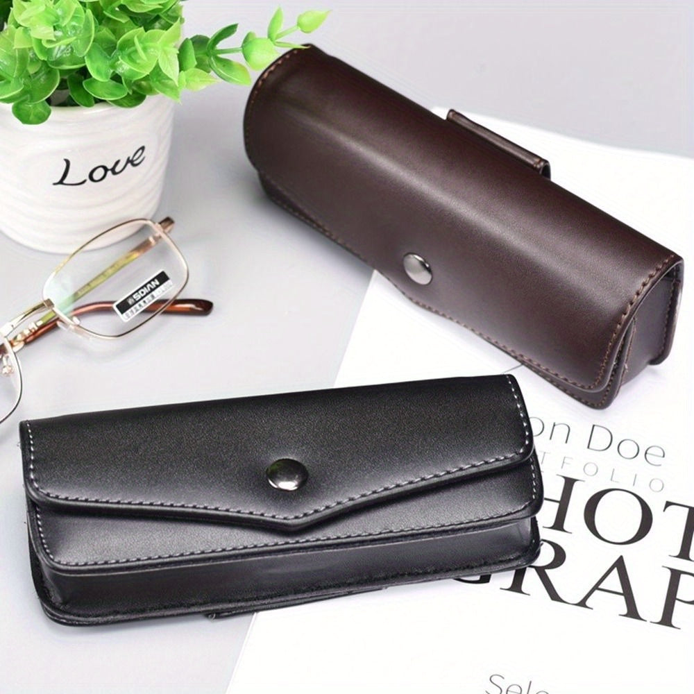 Leather Glasses Case Waistpack with Belt Clip for Eyeglasses Storage