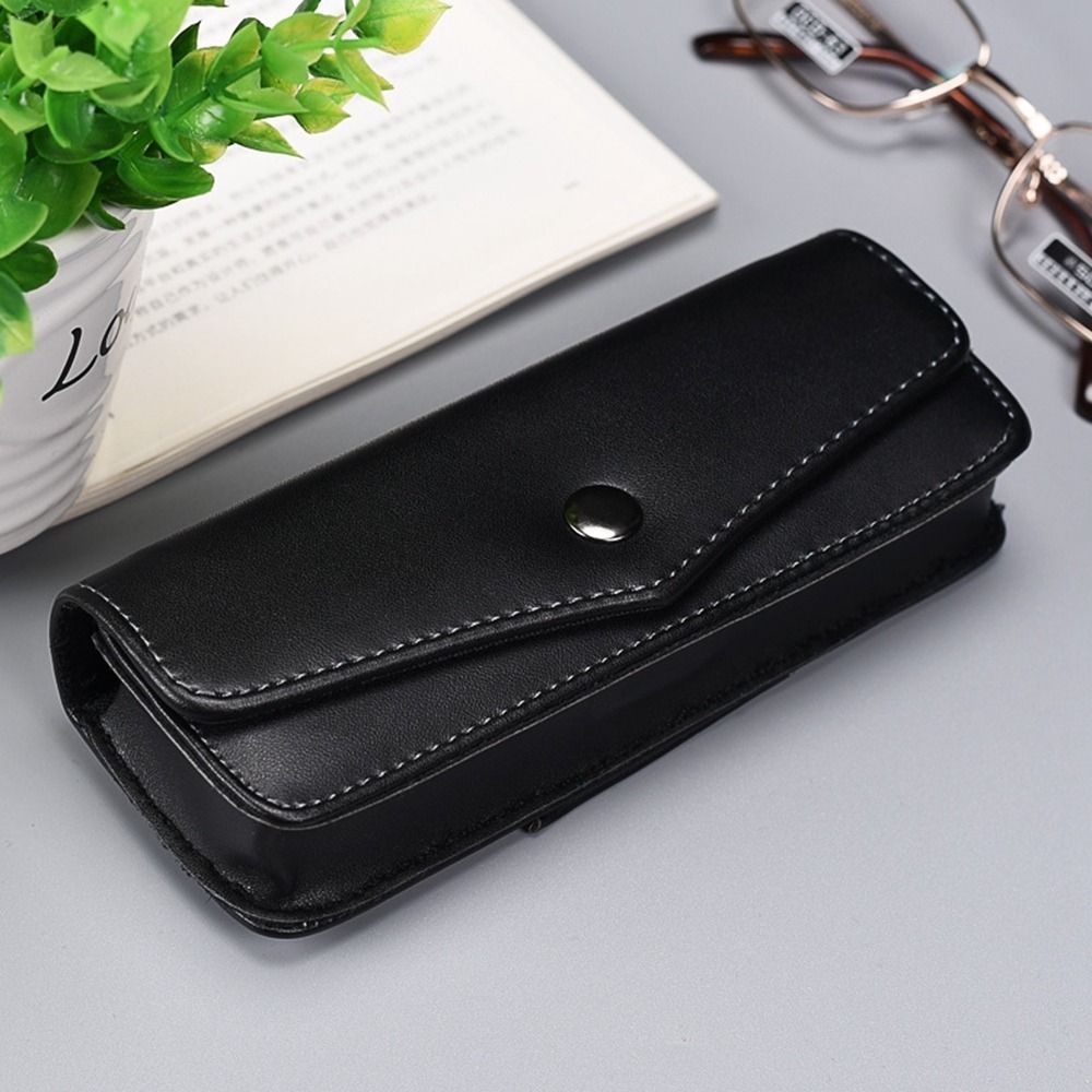 Leather Glasses Case Waistpack with Belt Clip for Eyeglasses Storage