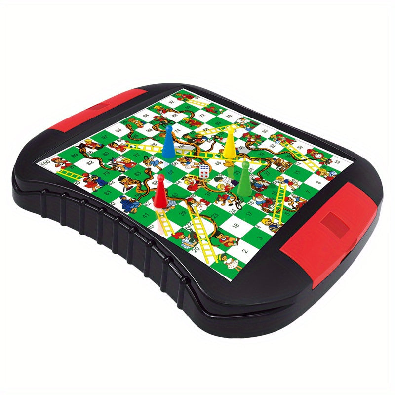 6-in-1 Family Board Game Set for Ages 8+ Includes Chess Ludo Backgammon and More