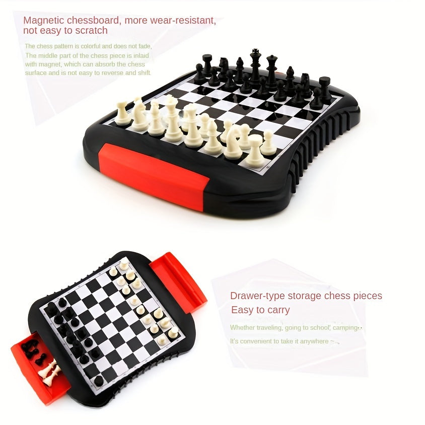 6-in-1 Family Board Game Set for Ages 8+ Includes Chess Ludo Backgammon and More
