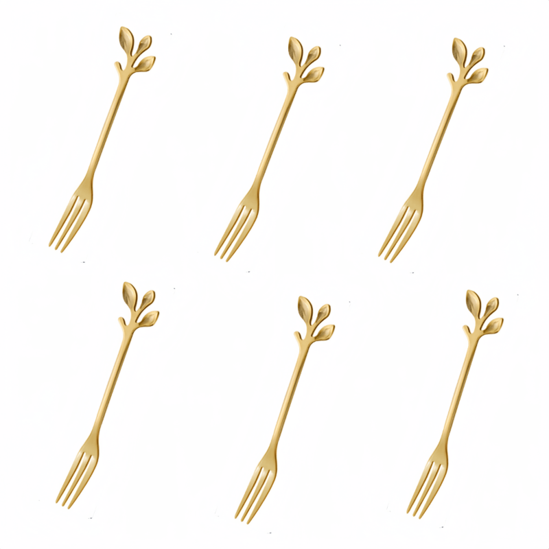 Stainless Steel Leaf Spoons 11.99cm for Coffee Tea Desserts Weddings